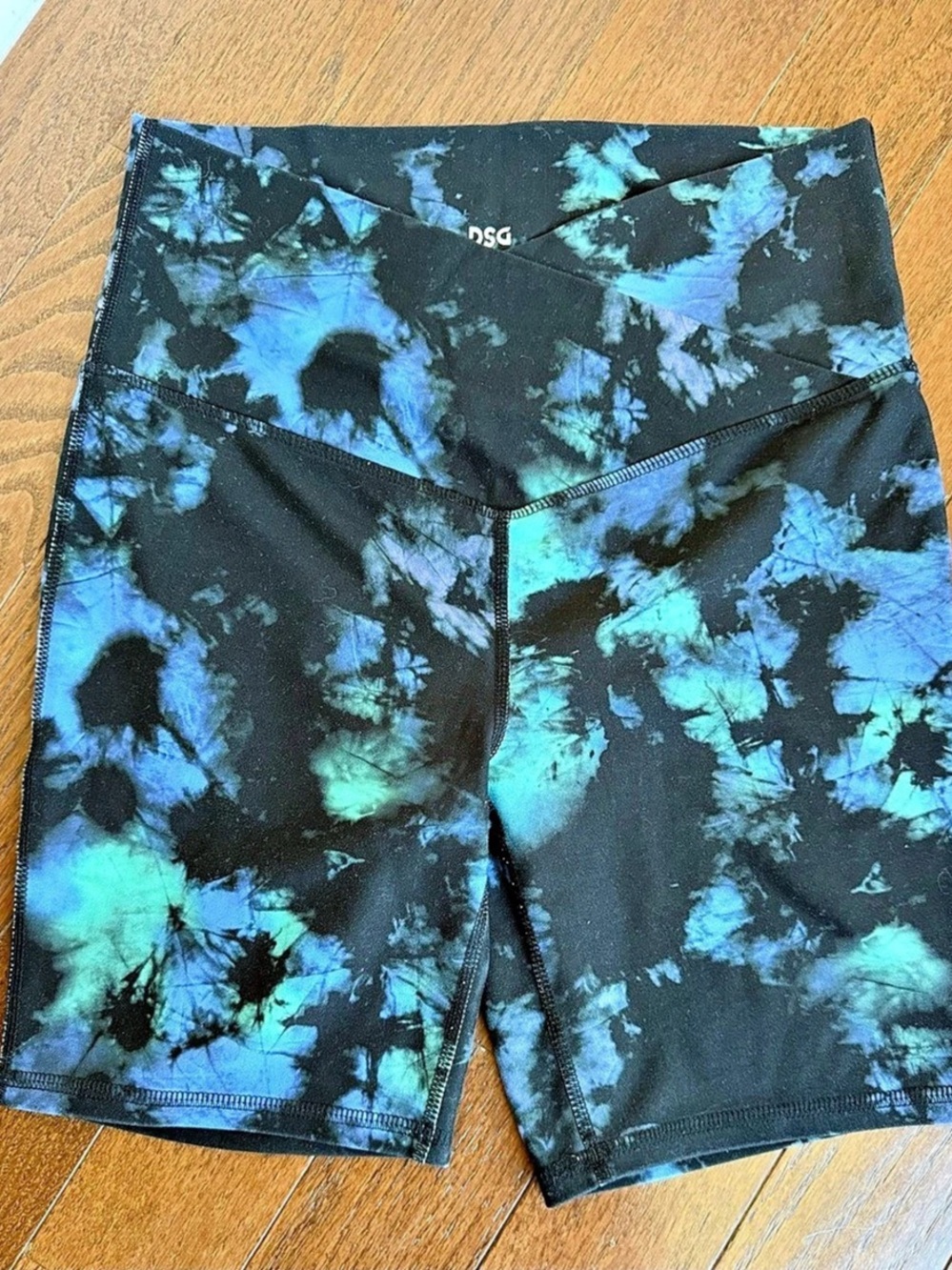 DSG Momentum Crossover Bike Shorts Tie-Dye Bike Shorts Black & Blue Medium